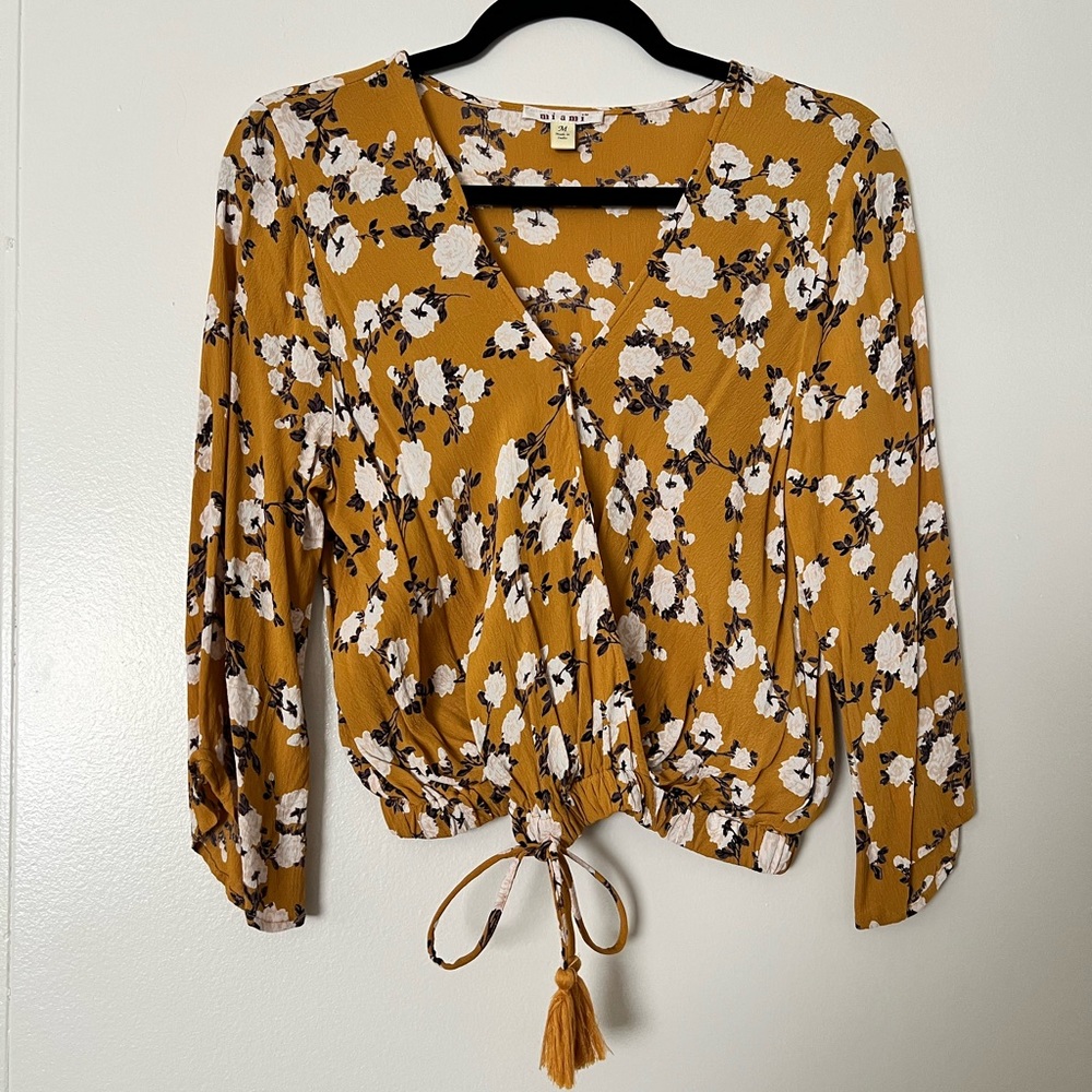 Francescas Miami Fall Floral Top - M